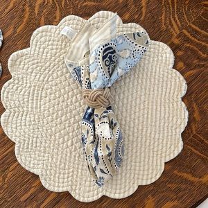 C&F Quilted Placemats and matching napkins